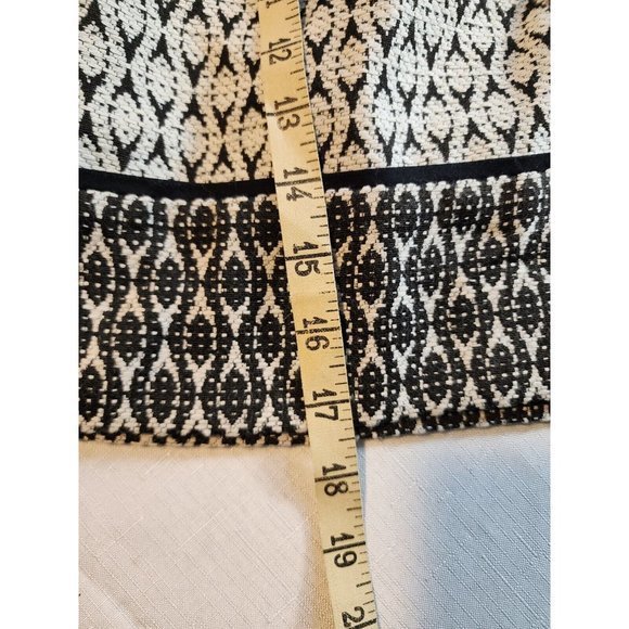 J Crew Women's Textured Block Print Black White Geometric Pattern Size 10 Skirt - Picture 6 of 10